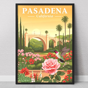 Antieke Pasadena Californië Poster