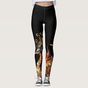 antieke pauw circus kermis entertainment leggings