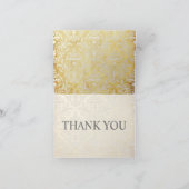 Antieke Pearl Damask Dankkaartjes Bedankkaart (Binnen)