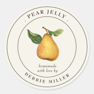 Antieke perenjam-inmaaklabel ronde sticker