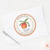 Antieke perzikjam pot Ronde sticker (Envelop)