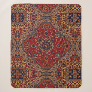 Antieke Perzische Oriëntaalse Turkse Vintage Patro Sherpa Deken
