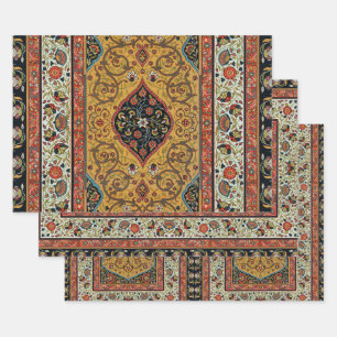 Antieke Perzische Rijke Tapijt Elegante Vloerkleed Inpakpapier Vel