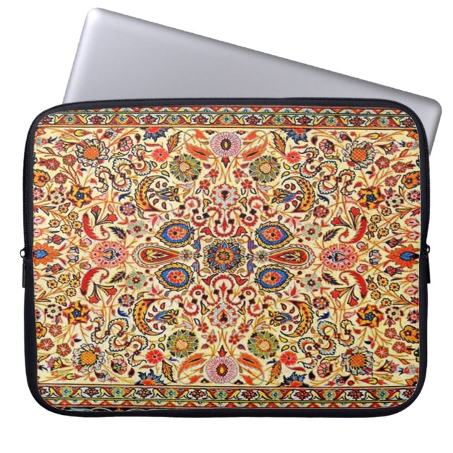 Antieke Perzische Turkse Tapijt Laptop Sleeve (Voorkant)