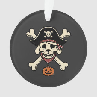 Antieke Piratenhond Halloween Schedel Kruis Botten Ornament