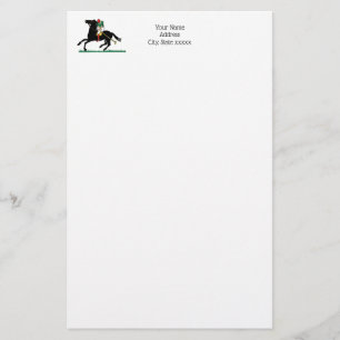 Antieke polospeler op pony briefpapier