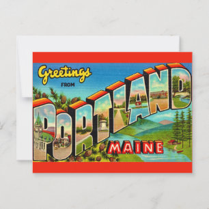 Antieke Portland Maine  Briefkaart