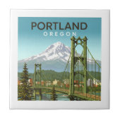 Antieke Portland Oregon Tegeltje (Voorkant)