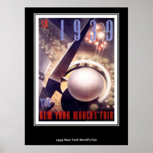 Antieke Poster New York Wereldtentoonstelling