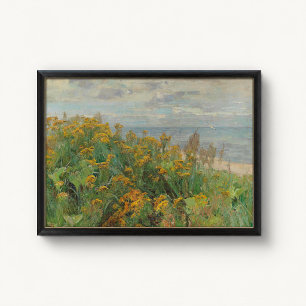 Antieke Poster van Wilde Bloemen op Kustduin