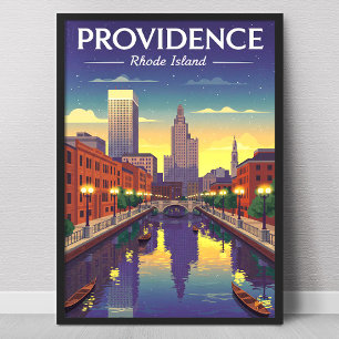 Antieke Providence Rhode Island Poster