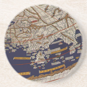 Antieke Ptolemaeïsche Wereldkaart, Johannes van Ar Zandsteen Onderzetter