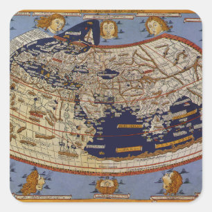Antieke Ptolemaïsche Wereldkaart, Johannes van Arn Vierkante Sticker
