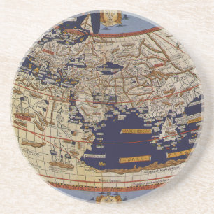 Antieke Ptolemaïsche Wereldkaart, Johannes van Arn Zandsteen Onderzetter