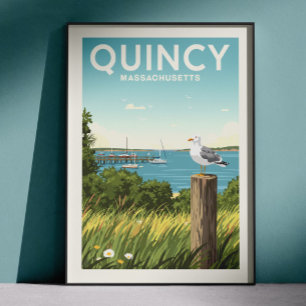 Antieke Quincy Massachusetts Poster