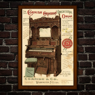 Antieke reclame voor Orchestral Organ Poster