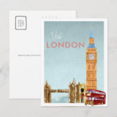 Antieke Reisbriefkaart | Londen Briefkaart (Voorkant / Achterkant)