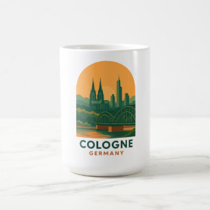 Antieke reiskoffer Keulen Duitsland Kunst koffiemo Koffiemok
