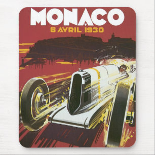 Antieke Reisposter, Monaco Grand Prix Autorace Muismat