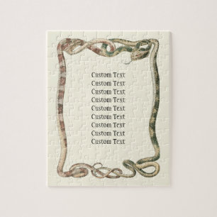 Antieke reptielen, verstrengelde slangen of adder  legpuzzel