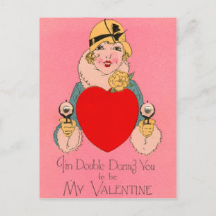 Antieke Retro Gangster Valentijnkaart Feestdagenkaart