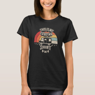 Antieke Retro Kampeerwagen Caravan Mobiel Woonwage T-shirt
