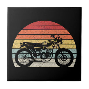 Antieke Retro Motorfiets Tegeltje