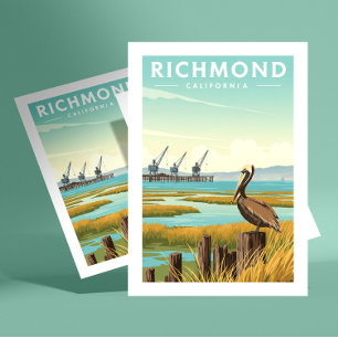 Antieke Richmond Californië Briefkaart