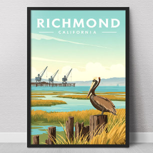 Antieke Richmond Virginia Poster