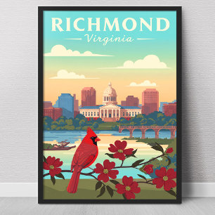 Antieke Richmond Virginia Poster
