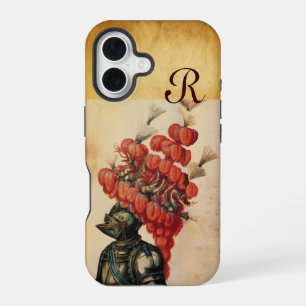 ANTIEKE RIDDERHELM, DRACONES EN RODE VEREN iPhone 16 HOESJE