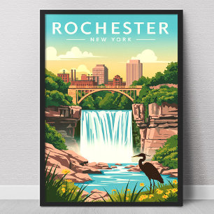 Antieke Rochester New York Poster