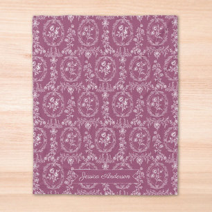 Antieke Rococo Bloemen Bloempatroon Gepersonalisee Fleece Deken