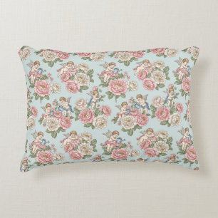 Antieke Rococo Revival Rozentuin Romantisch Accent Kussen