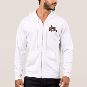Antieke rode boerentractor Retro boer Hoodie