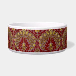 Antieke Rode Goud William Morris Herfstbloemen Voerbakje
