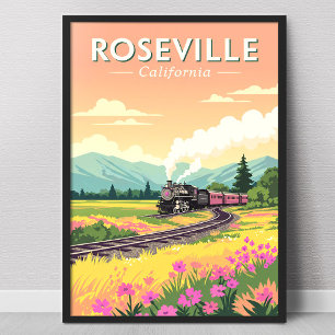 Antieke Roseville Californië Poster