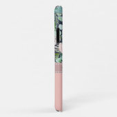 Antieke Roze Bloem Monogram Naam Case-Mate iPhone Case (Achterkant/rechts)