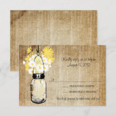 Antieke Rustieke Metselaars Pot Madeliefjes Wilde  RSVP Kaartje (Voorkant / Achterkant)