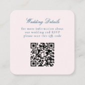 Antieke Rustieke Minimalistische QR Code Trouwdag Informatiekaartje (Voorkant)