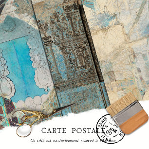 Antieke Rustieke Textuur Decoupage Meubelen Inpakpapier Vel