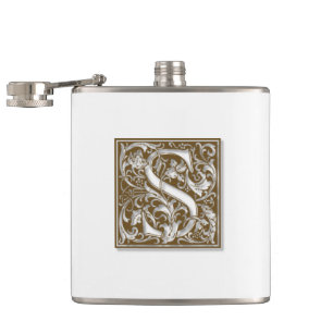 Antieke S Monogram Heupfles