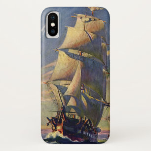 Antieke Scheepvaart, Klippers op Zee iPhone X Hoesje
