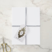 Antieke Scheepvaart Trouw Monogram Cadeaulabel (Met Touw)