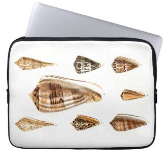 Antieke schelp sierontwerp laptop sleeve