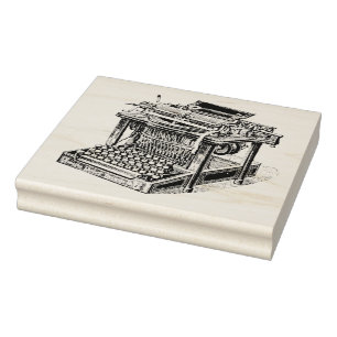 Antieke schrijfmachine Lithografie Rubberstempel