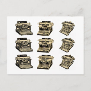 Antieke schrijfmachines briefkaart