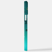 Antieke skelet sleutels op groene achtergrond iPhone hoesje (Rechterkant)