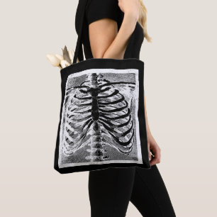Antieke Skeletbotten Torso Lichaam Halloween Draagtas