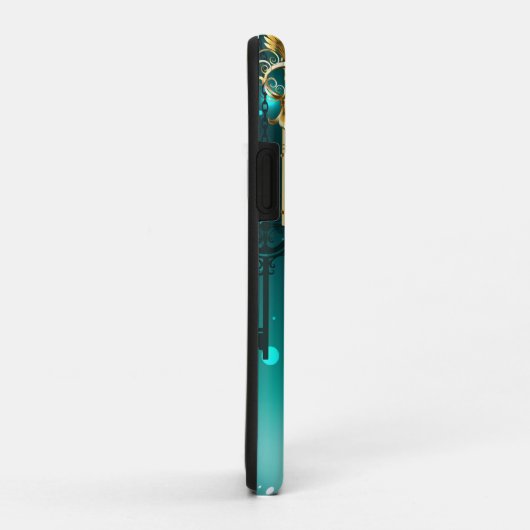 Antieke skelettoetsen op groene achtergrond Case-Mate iPhone case (Achterkant/rechts)